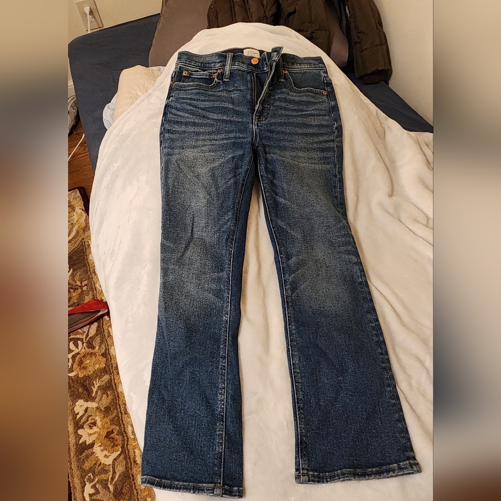 JCrew Distressed Demi Bootcut Jeans